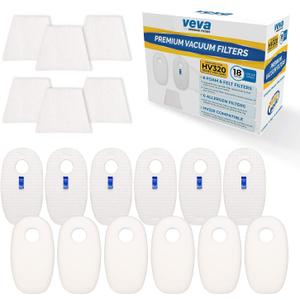 VEVA Premium Vacuum Filter Set with 6 Allergen, 6 Foam, 6 Felt Filters for Shark Rocket Vacuums Model HV319Q, 320, 321, 322, 324, 325 and UV330, 422