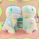 Cute Animal Plush Pillow, Cuddly Stuffed Pillow for Play and Hug, Perfect Soft and Huggable Pillow Gift for Your Family(Colorful Dinosaurs)