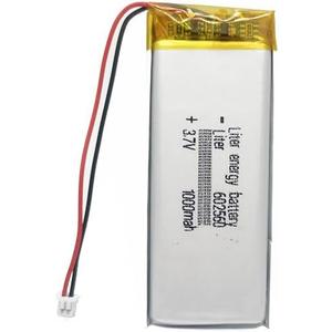 3.7V 602560 1000mAh Lithium Polymer ion Battery Rechargeable Polymer Battery Pack with JST 1.25mm Connector