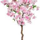 4FT Artificial Cherry Blossom Tree, Lifelike Pink Cherry Tree in Pot for Indoor Garden, Office, Wedding, Party & Hotel Decoration (3ft 11in)