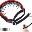 M Red Heavy Duty Nylon No Pull Dog Collar with Buckle, Adjustable Anti Pull Reflective Slip Collar for Large Medium Small Dog Training Walking (M (15"-23" Neck, 1.5" Wide))