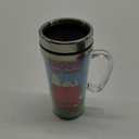Spoontiques - Ceramic Travel Coffee Mug with Lid and Handle - Spill Proof Lid - Double Walled Cup for Hot and Cold Beverages - Microwave and Dishwasher Safe - Snoopy Insulated Travel Mug