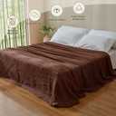 Cooling Waffle Blanket Twin Size, Cotton Bed Throw for Summer | Brown 66X90, Rayon Derived from Bamboo, Soft Lightweight Throws for Hot Sleepers, Breathable Comfort for Couch Sofa, Twin XL