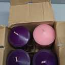 Purple Advent Pillar Candle Set