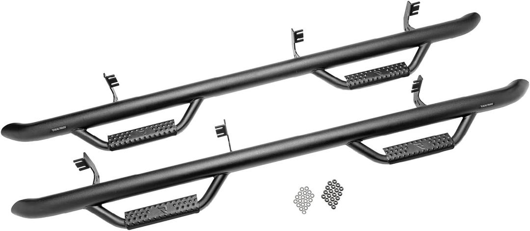 RealTruck Nerf Steps for Toyota 4Runner | Wheel-to-Wheel, Heavy Duty Steel, Textured Black | T1164RL | Fits 2010 - 2024 Toyota 4 Runner Limited/10-13 SR5/TRD Sport/Nightshade 4 Door