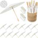 Sadnyy 33 In Large White Paper Umbrellas for Wedding Guests Favors,24 Pcs