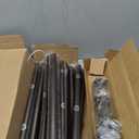 Bronze Double Curtain Rods for Windows 72 to 144 inch, Farmhouse Vintage Decorative 1 Inch Adjustable Long Dual Curtain Rod, Heavy Duty Boho Rustic Double Drapery Pole with Brown Grain Finial