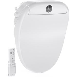 Launs Bidet Toilet Seat Round, Electric Bidet Seat for Bathroom 225D
