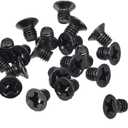 uxcell M3 x 4mm Phillips Screw Fastener Black for Laptop PC TV Fan Switch 150pcs