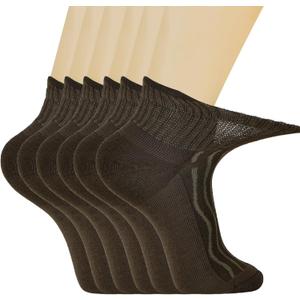 +MD Diabetic Socks for Men Women 6 Pairs,Non-Binding Top Extra Wide Ankle/Crew Socks, for Edema Circulator 9-11 10-13 13-15