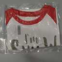 CQF Toddler Christmas Shirts for Kids Cute Snowman Raglan T-Shirts Boys Girls Patchwork Xmas Holiday Tee Red-White (White)