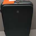 Hanke Top Opening Carry On Luggage, 20 Inch Zipperless Aluminum Frame Wide Handle Luggage, All-PC Hard Shell Trunk Suitcase with Spinner Wheels, TSA Airline Approved (Blackish Green, 40L)