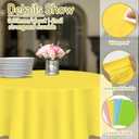 Whaline 16 Pcs 84 Inch Spring Pastel Color Plastic Tablecloth Green Blue Yellow Pink Round Table Cover Waterproof Table Cloth for Baby Shower Party Decoration Supplies