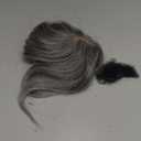 Hair Toppers for Women Real Human Hair, 360 Cover Middle Part Human Hair Toppers for Women with Thinning Realistic Scalp Line Upgrade Basement Toppers Hair Pieces (Gray, Side Bangs)