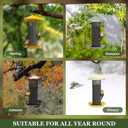 Kingsyard Finch Feeders for Outdoors Hanging, Metal Mesh Tube Bird Feeder for Nyjer/Thistle Seed, 2.5 lbs Large Capacity (Grey)