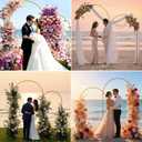 Gold Arch Backdrop Stand Set of 2(7.2FT/6FT),Wedding Arch Backdrop Stand,Balloon Arch Stand Metal Frame for Birthday Wedding Baby Shower Party Garland Ceremony Decor