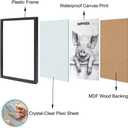 Orvannaatr Minimalist Bathroom Wall Decor, Happy Pig Wall Art in Picture Frames, Hilarious, Fun Bathroom Animal Art, Black and White Canvas Prints can be Hung Directly - Frame, 8 "x 10