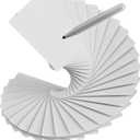 300 PCS Blank Index Cards Flash Cards for Studying Business 3.5x2 inches Card Stock Paper Round Corner Blank Kraft Paper Note Card (White