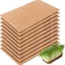 10 Pack Jute Grow Mat for Microgreens, 10" X 20" Hydroponic Grow Pads for Growing Tray Sprouting Trays Jute Fiber Seed Starter Planting for Micro Greens & Wheatgrass