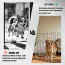 Retractable Metal Dog Gate for Front Door & RV, 39.37" Wide 30.7" Tall, Bite-Resistant Pet Barrier, Wall-Mounted Space-Saving Indoor Dog Gate