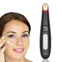 Eye Lift Wand, 3 in 1 Vibrating 98F to 113F LCD Eye Massager for Dry Eyes, Dark Circles and Puffiness, Face & Neck Lifting Tool for Fine Lines and Wrinkles, Black