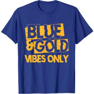 Blue and Gold Game Day Group for High School Football T-Shirt M