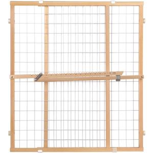 Toddleroo by North States Extra Wide Wire Mesh Wooden Baby Gate: 29.5"-50" Wide & Supergate Ergo Child Gate for Stairs and Doorways