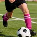 Kids Soccer Shin Guards and Socks Youth Soccer Shin Pads Protective Defender Gear for 3-12 Years Old Toddler Children Teen Boys Girls (Pink, Medium)