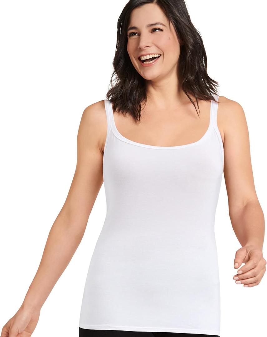 Jockey Women's Undershirt Supersoft Cami (X-Large, White)