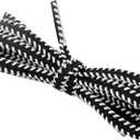 Flat Colorful Shoelaces Work Boot Laces Fashion Shoe Laces for Sneakers 2 Pairs (150cm/59.06", Black-White)