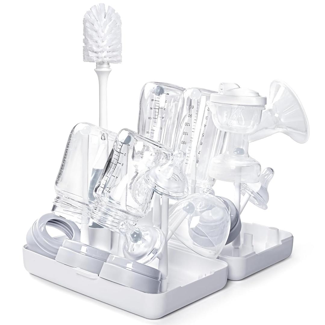 Termichy Travel Baby Bottle Drying Rack, Compact Size with Large Capacity for Working Mom, Visit Families, Friends or Camping with Baby Gary