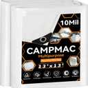 White Heavy Dut Waterproof Tarp 13' x 13', 10 Mil Thick, High Durability, Rip and Tear Resistant with Metal Grommets Every 20 Inches
