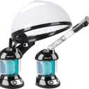 2-in-1 Hair and Face Steamer, Hair Steamer Humidifier for Deep Conditioning & Facial Steamer for Deep Cleaning, Tabletop Steamer with UV Ozone for Personal Care Use Home Spa Salon