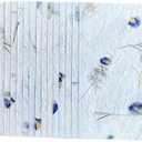 Handmade Mulberry Paper, A4 Size, 20 Sheets, Butterfly Pea Flowers/Grass Flowers, Classic Style, Decorative Paper