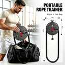Endless Rope Trainer Machine for Home Gym Portable Rope Pull Pulley System, Upper Body, Portable Suspension Infinite Line Trainer Equipment