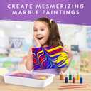 NATIONAL GEOGRAPHIC Marbling Paint Kit for Kids - Create 12 Sheets of Marble Art with Paints & Water, Painting Arts and Crafts Kit (Amazon Exclusive)