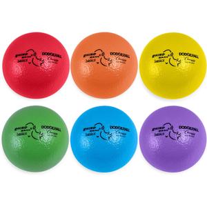 Champion Sports Rhino Skin Dodgeball Set 6 Soft Foam Balls with Durable Coating, 6" or 7" for Gym, Playground Play