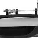 DNA MOTORING OEM-DHO-00197 Rear Driver Side Door Pull Handle Compatible with 00-03 Volvo S40 / V40, Chrome