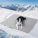 Soulbond Cooling Mat for Large Dogs - 50"x60" Washable Cooling Pad for Dogs & Cats, QMAX>0.3, Anti-Slip Bottom, Portable Summer Cool Pet Bed Pad for Outdoor/Indoor/Cars/Travel Use