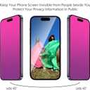 Privacy Screen Protector for iPhone Air Tempered Glass [2 Pack] Gradient Anti Spy Private Film Accessories Anti Blue Light 9H Hardness Easy Installation Bubble Free Case Friendly [6.5inch]