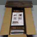 Floating Shelves Rustic Wood Wall Mounted Shelf Practical Metal Fence Design Ideal for Bedroom, Bathroom, Kitchen Set of 3(Carbonized Black)