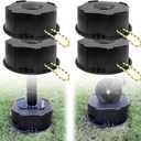 RV Trailer Jack Block 4 Pack, RV Leveling Blocks for Jacks,Camper Stabilizer Blocks for Travel Trailer for Any Tongue Jack, Post, Foot, 5th Wheels