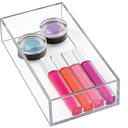 iDesign Clarity Plastic Drawer Organizer for Vanity, Countertop, Bathroom, Kitchen and Cabinet Storage, 8" x 4" x 2", Clear