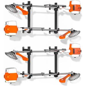 Weed Eater Rack for Enclosed Trailer,4 Place Landscape Trimmer Racks,Weedeater Rack for Walls,Weed Wacker Holder for Lawn Equipment, for Enclosed Trailers,Garage (4 Place)