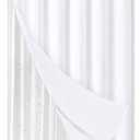LaCyan Waterproof Waffle Shower Curtain, 258GSM Heavy Duty 3 Piece Set with Clear Liner and 12 Stainless Steel Hooks, Polyester Fabric Shower Curtains for bathroom, Machine Washable, 72x72 Inch, White