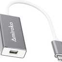USB-C to Mini DisplayPort Adapter, USB 3.1 Type C (Thunderbolt 3) to Mini DP Adapter Support 4K, 1080P for MacBook Pro, Alienware, to LED Cinema Display/Dell Monitor etc, Gray