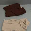 Trendy Queen Women's 2 Piece Matching Lounge Set Long Sleeve Side Ruching Top Wide Leg Drawstring Pants Set with Pockets (Medium, Beige, Coffee)