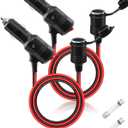 12V Cigarette Lighter Extension with Switch,16AWG 15A Car Cigarette Lighter Power Cable with ON Off Switch,for Car Refrigerator,Vacuum Vleaner,Etc. Avoid Repeated Plugging and Unplugging