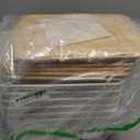 Bagnizer Small Plastic Storage Bins with Bamboo Lids 5.2qt Stackable Box Basket Pantry Decorative Containers Cute with Lable for Organizing Desktop Closet Office Cream White of 6 packs 10*7.2*4.1'