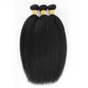 Kinky Straight Bundles Human Hair 18 18 18 Inch Yaki Straight Human Hair Bundles 100% Unprocessed Brazilian 3 bundles For Black Women Natural Black